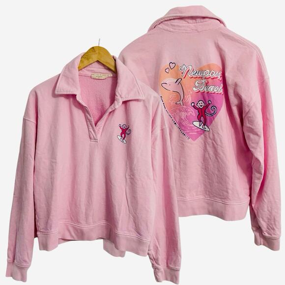 Roller Rabbit Pullover Polo Sweater Women’s Size Large Newport Beach Read - Picture 1 of 11